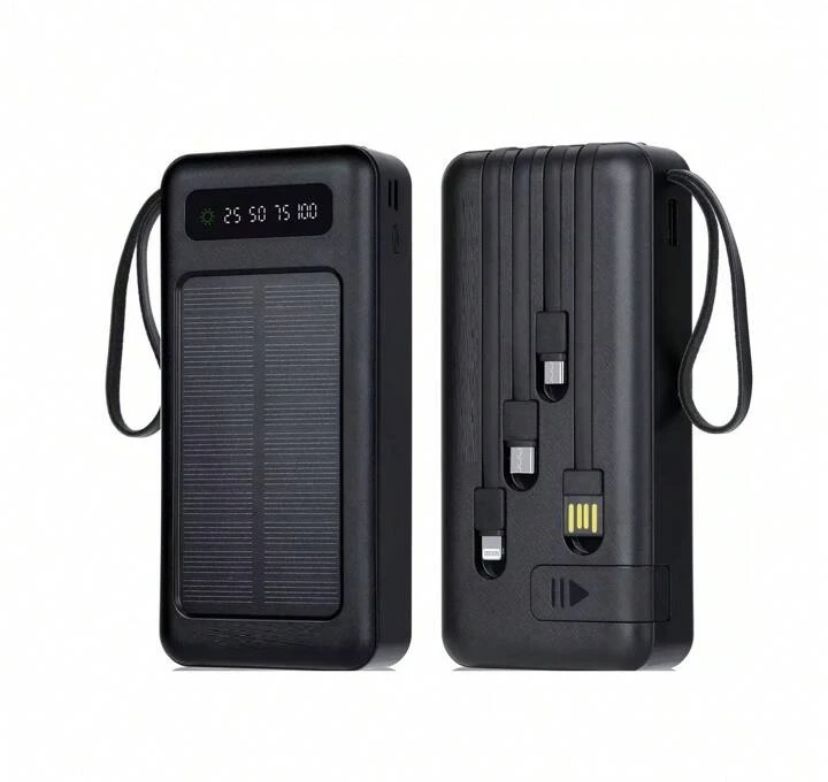 "Power Bank Solar 10,000 mAh con Linterna LED – Energía Inagotable, Potencia a Donde Vayas"